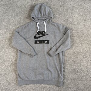 Nike Air Oversized Long Dress Hoodie Sweatshirt Gray Y2K Women's Size Small
